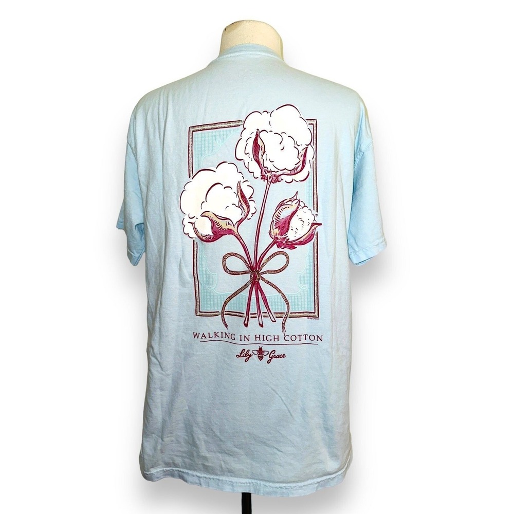 E2 Lily Grace T Shirt Top High Cotton Medium Pocket Tee Bee